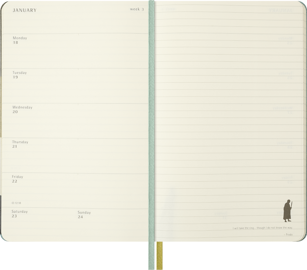 Moleskine The Lord of the Rings Planner 2026/2027 Weekly, Hard Cover, 18-Month, Large