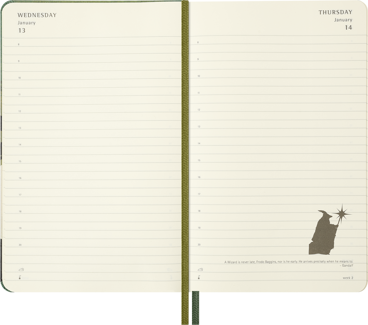 Moleskine The Lord of the Rings Planner 2027 Daily, Hard Cover, 12-Month, Large