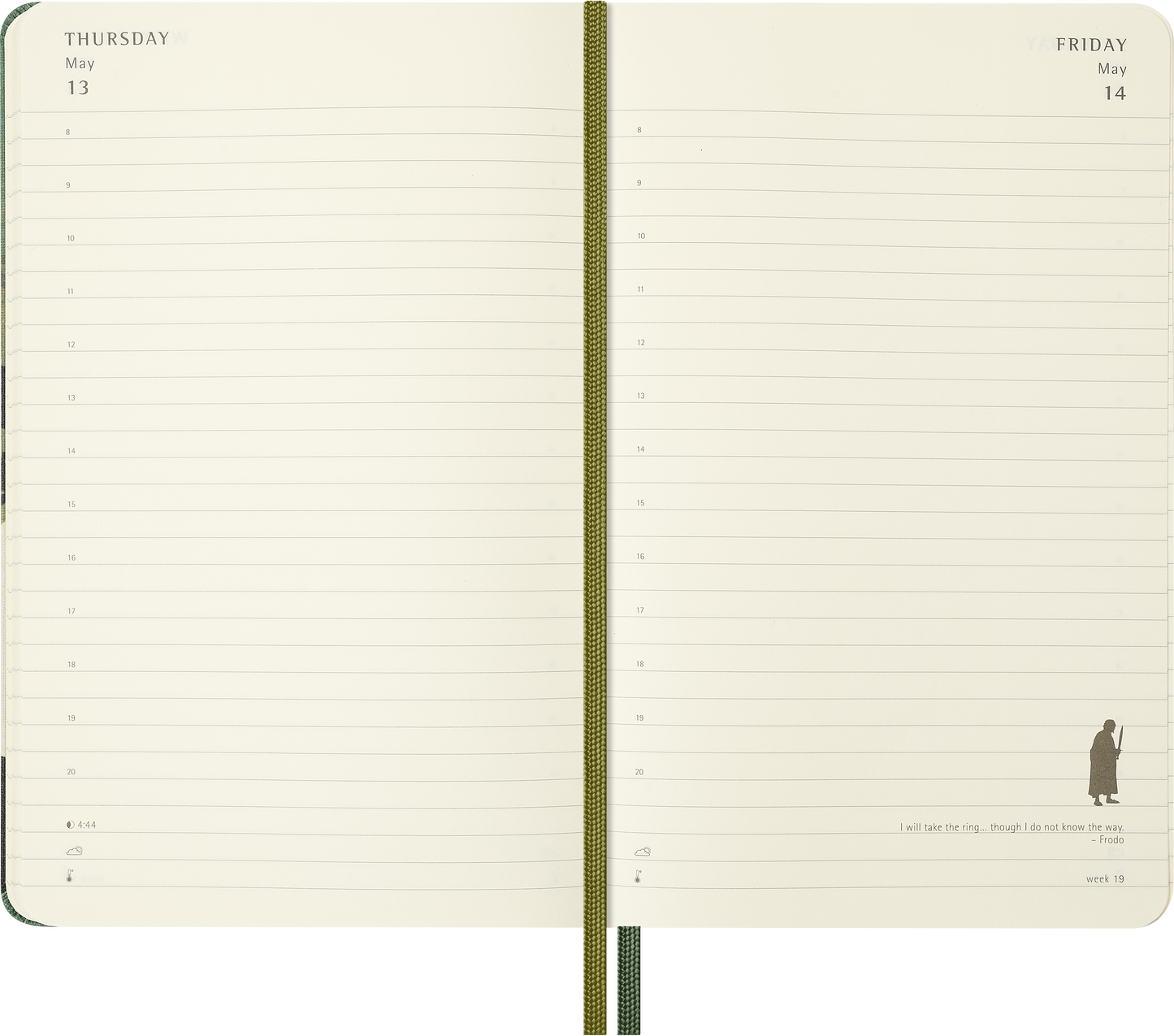 Moleskine The Lord of the Rings Planner 2027 Daily, Hard Cover, 12-Month, Large