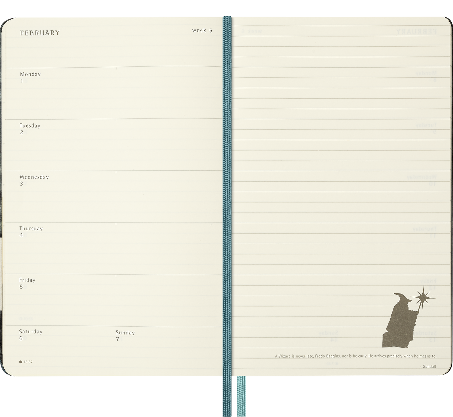 Moleskine The Lord of the Rings Planner 2027 Weekly, Hard Cover, 12-Month, Large