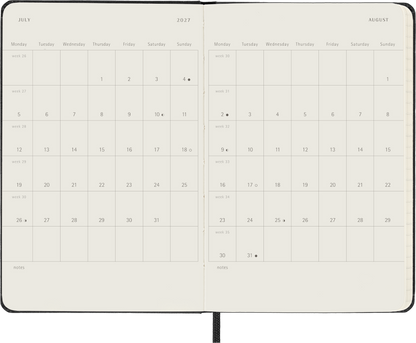 Moleskine Classic Diary 2027 – Daily, 12 Months, Soft Cover