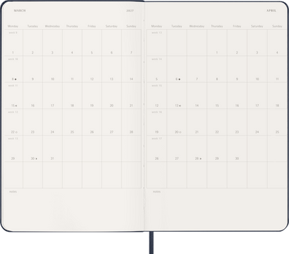 Moleskine Classic Diary 2027 - Weekly, 12 Months, Soft Cover