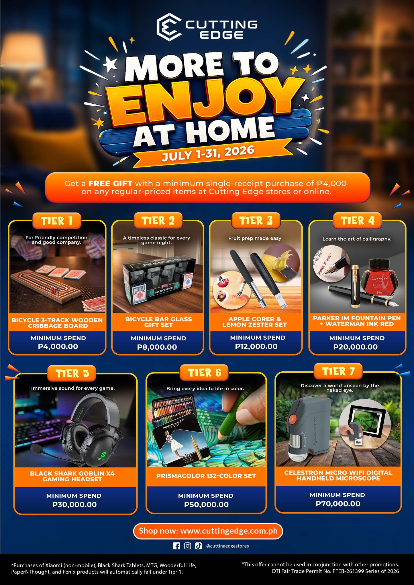 🏡 More to Enjoy at Home (Tiered Promo)
