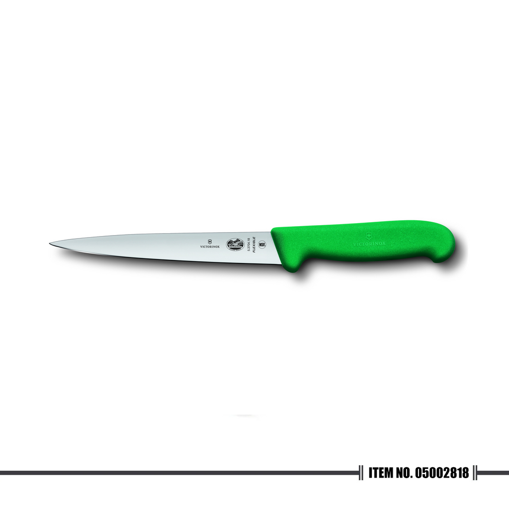 5.3704.18 HACCP Filleting Knife Green 18cm Flexible
