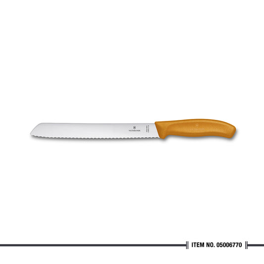 6.8636.21L9B Bread Knife Wavy Edge Fibrox Orange 21cm Blister