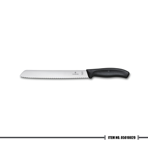 6.8633.21B Bread Knife Wavy Edge Black 21cm