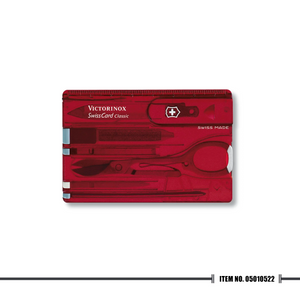 0.7100.TB1 SwissCard Classic Red Transparent Blistered