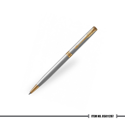 [⚡ FLASH SALE ⚡]  Parker Sonnet 18 Stainless Steel Gold Trim Slim Ballpoint