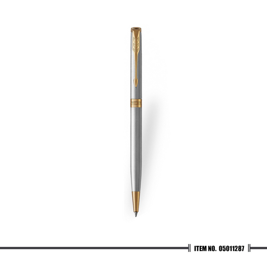 [⚡ FLASH SALE ⚡]  Parker Sonnet 18 Stainless Steel Gold Trim Slim Ballpoint