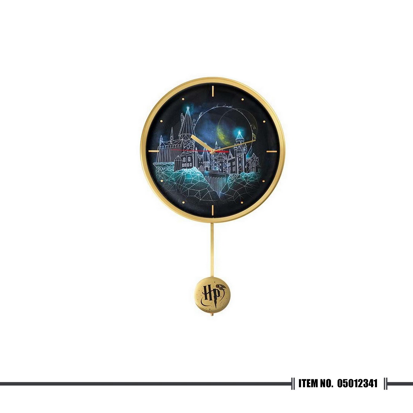 Harry Potter Hogwarts and Golden Snitch Wall Clock