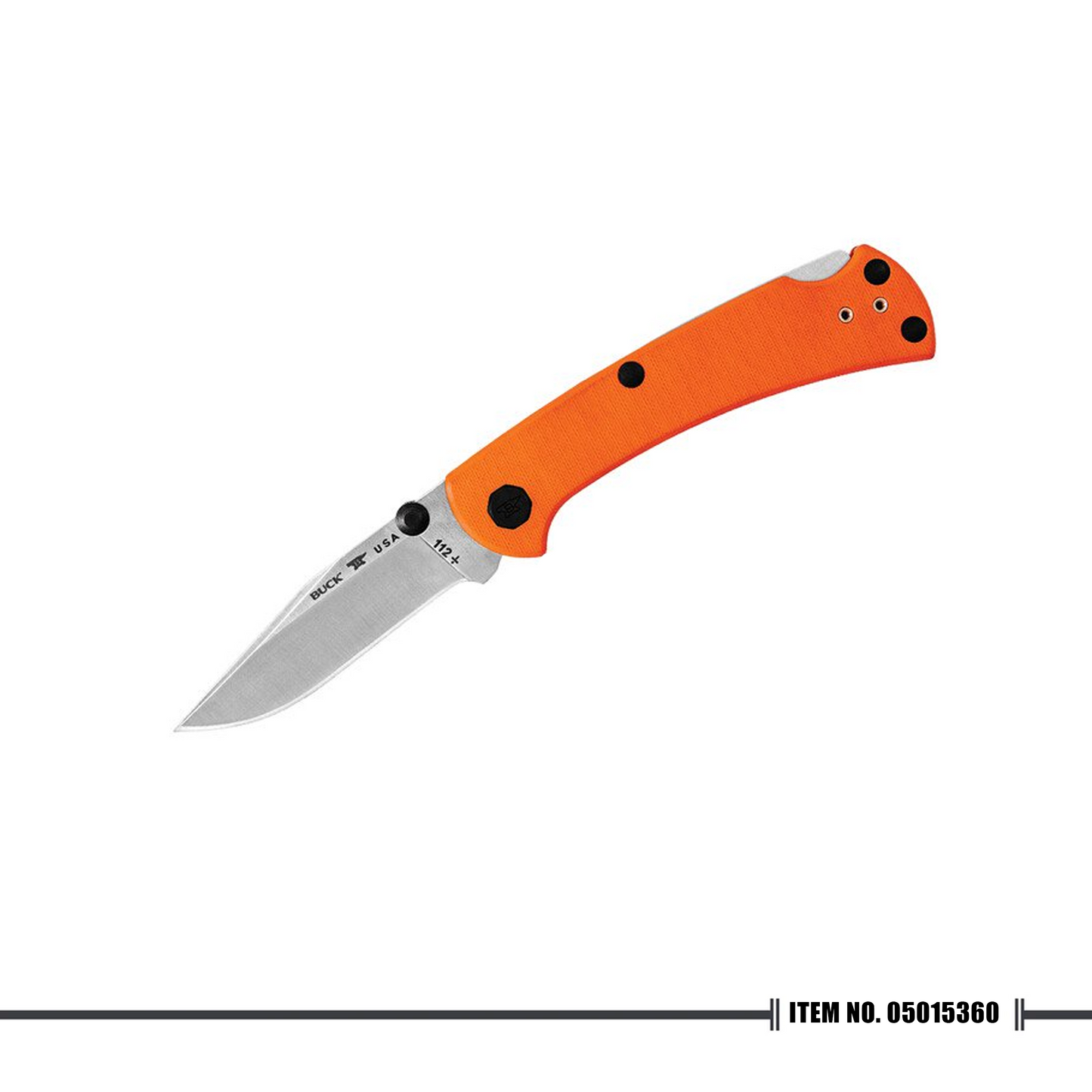 [⚡ FLASH SALE ⚡] Buck 112 Slim Pro TRX, G10 Orange (01120RS3-B)