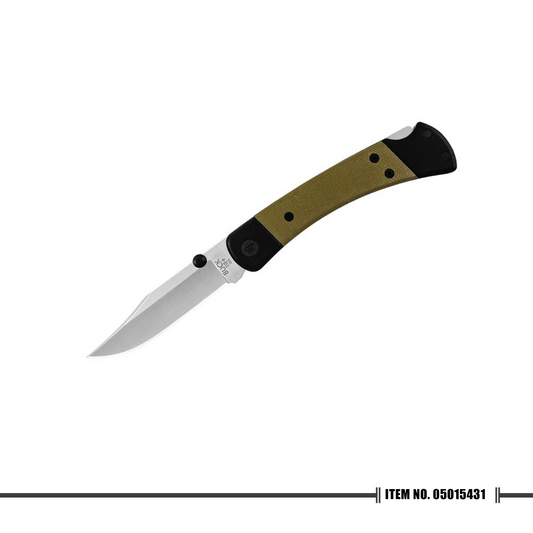 [⚡ FLASH SALE ⚡] Buck Hunter Sport Pro OD Green Micarta HDL, Screw (0110GRS5-B)